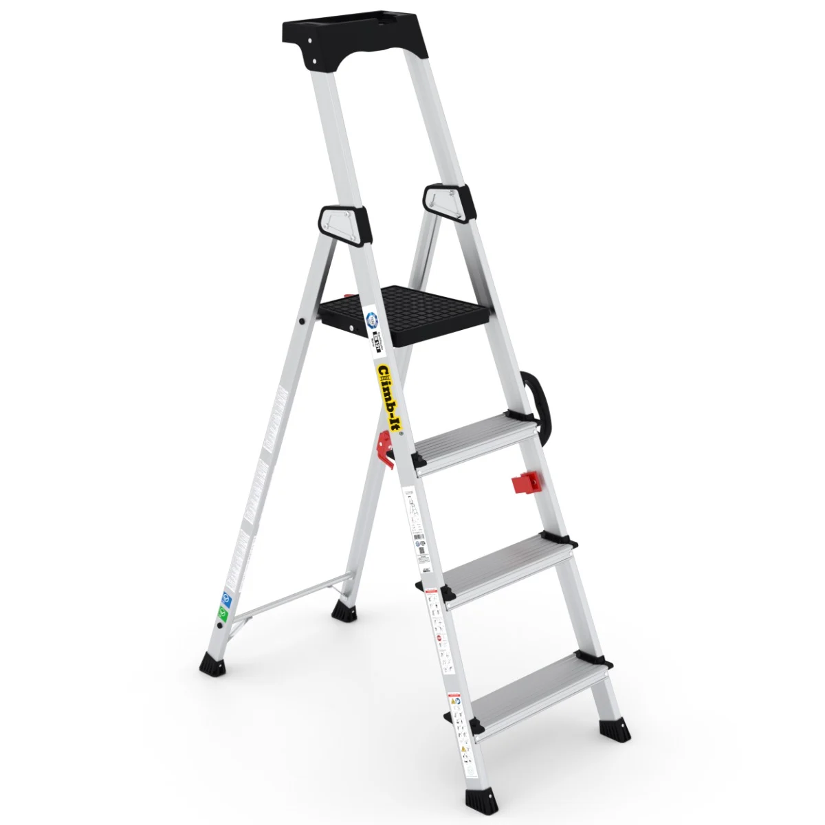 Climb-It Professional Stepladders with Carry Handle - Image 2